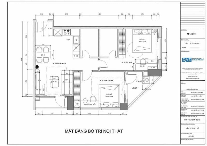 Thi Công Nội Thất Chung Cư 65m2 HH4 FLC Phong Cách Hiện Đại