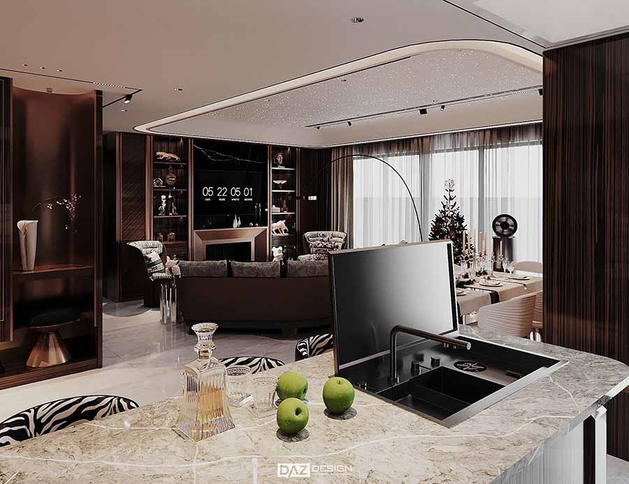 Thi Công Nội Thất Chung Cư 136m2 Tại Matrix One Mễ Trì 7