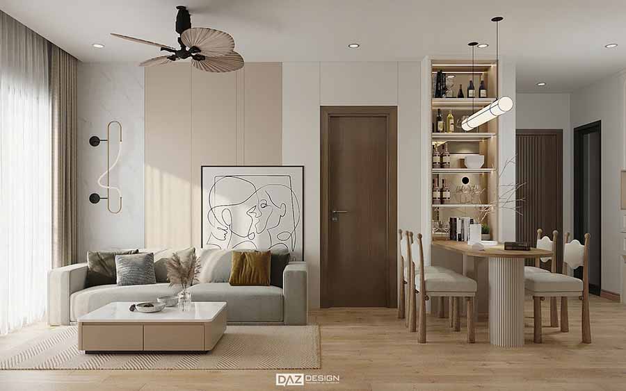 Phòng cách thiết kế tối ưu hiện đại và tối giản
