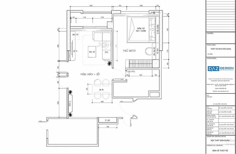 Bản thiết kế 2D dự án chung cư 70m2 Moonligh An Lạc