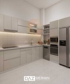 Tủ Bếp Acrylic Az-38 Mdf Lõi Xanh Chống Ẩm An Cường