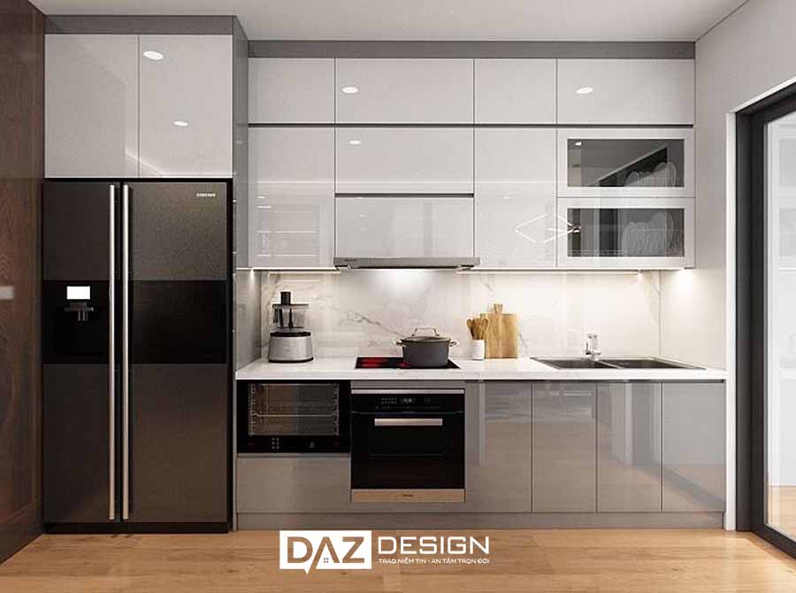 Tủ Bếp Mdf Lõi Xanh An Cường Chống Ẩm Phủ Acrylic Az-39