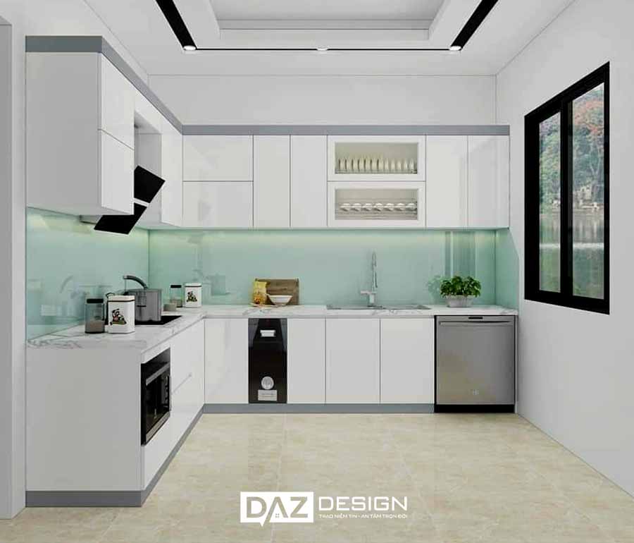 Tủ Bếp Mdf Lõi Xanh An Cường Chống Ẩm Phủ Acrylic Az-39