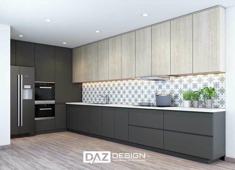 Báo giá tủ bếp An Cường phủ Laminate