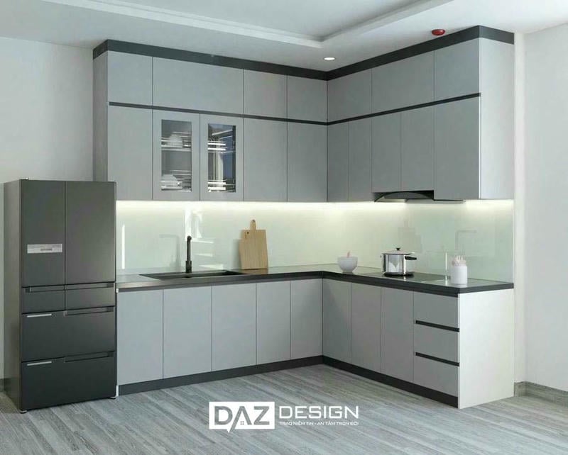 Tủ Bếp Laminate Daz-10 Mdf An Cường Lõi Xanh Chống Ẩm