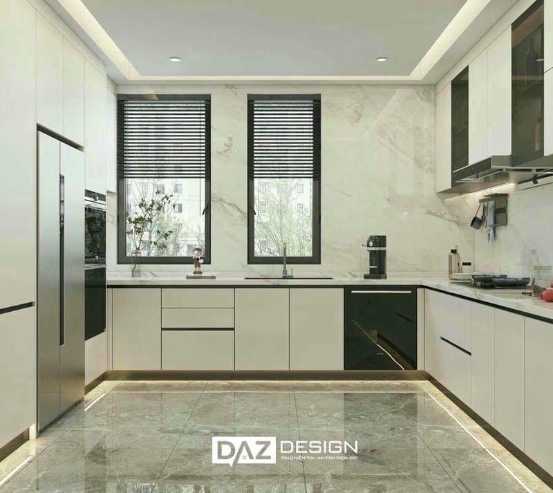Tủ Bếp Laminate Daz-13 Mdf An Cường Lõi Xanh
