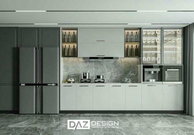Tủ Bếp Laminate Daz-13 Mdf An Cường Lõi Xanh