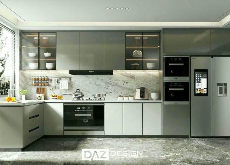 Tủ Bếp Laminate Daz-13 Mdf An Cường Lõi Xanh