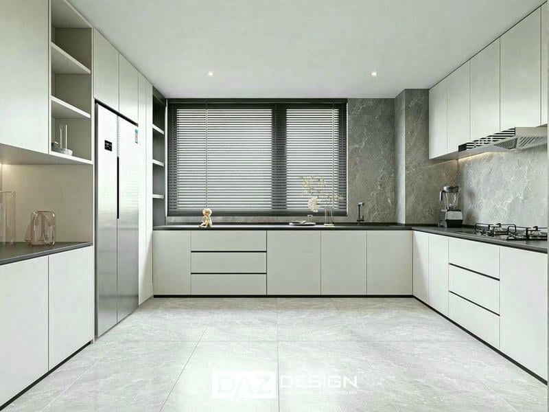Tủ Bếp Laminate Daz-16 Mdf An Cường Lõi Xanh Chống Ẩm