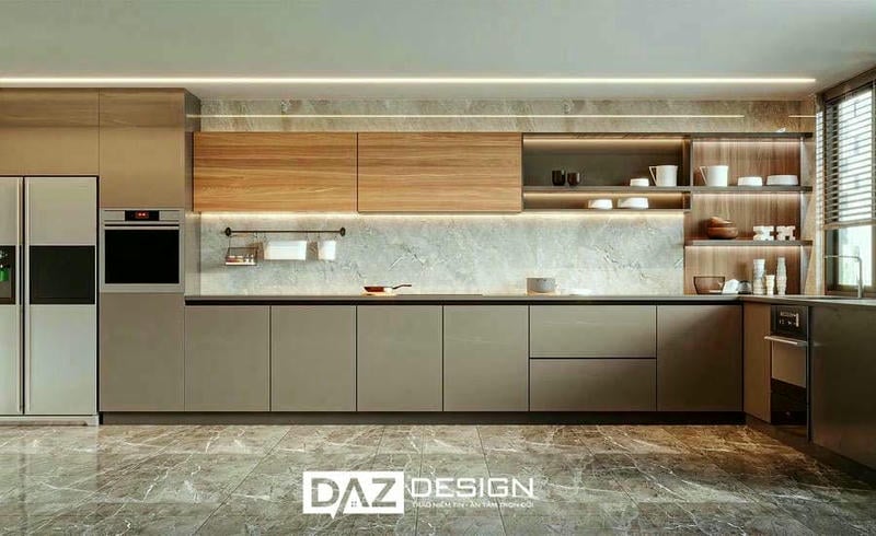 Tủ Bếp Laminate Daz-tl2 Chữ I, L, U Mdf Thái Lan Lõi Xanh 1