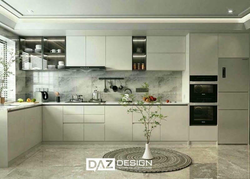 Tủ Bếp Laminate Daz-tl3 Chữ I, L, U Mdf Thái Lan Lõi Xanh