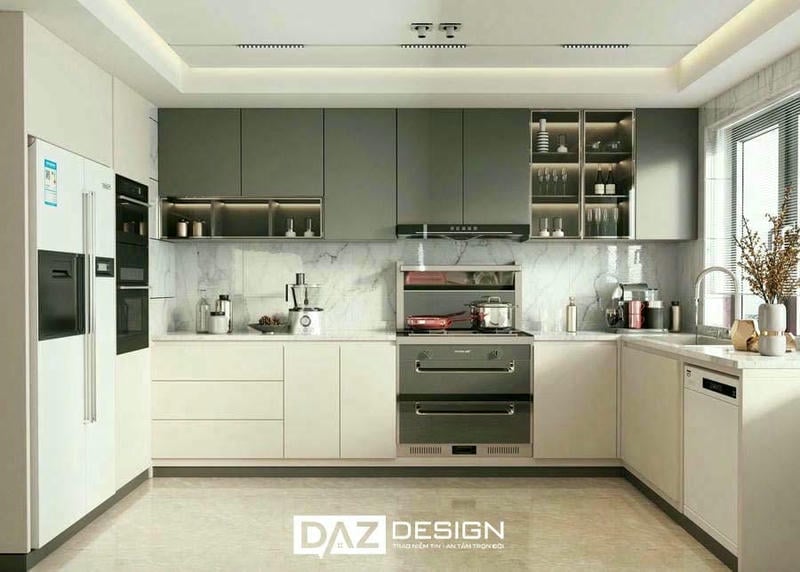 Tủ Bếp Laminate Daz-tl3 Chữ I, L, U Mdf Thái Lan Lõi Xanh1