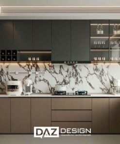Tủ Bếp Mdf An Cường Phủ Laminate Daz-09 Lõi Xanh