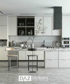 Tủ Bếp MDF Phủ Laminate DAZ-04 An Cường Lõi XanhTủ Bếp Laminate Az 04