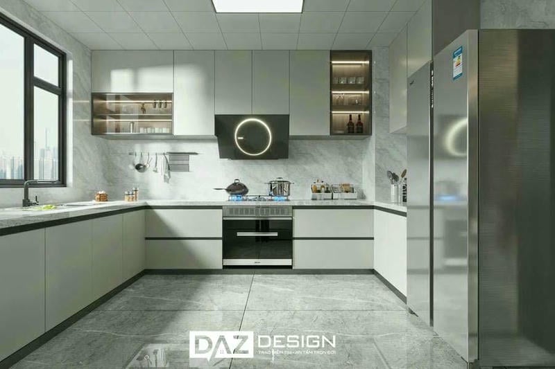 Tủ Bếp Mdf Thái Lan Cánh Phủ Laminate Daz-tl12 Chữ I, L, U