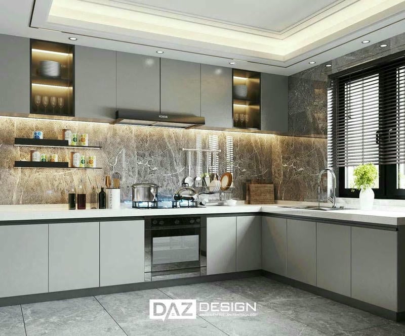 Tủ Bếp Mdf Thái Lan Phủ Laminate Cao Cấp Daz-tl18