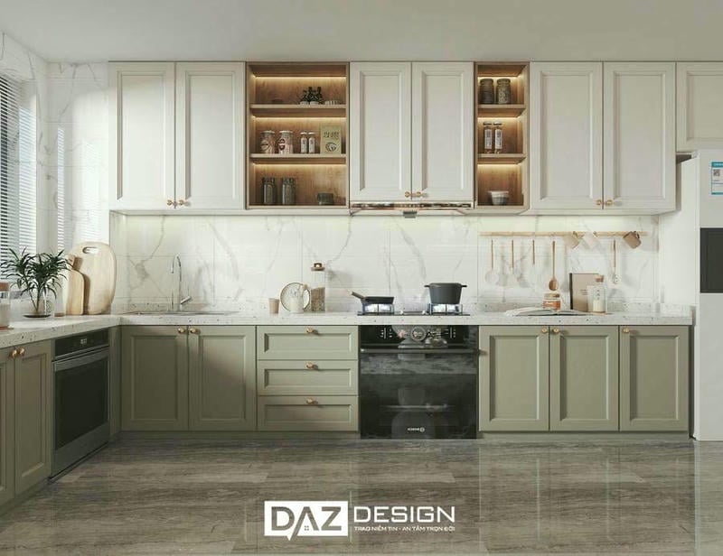 Tủ Bếp Mdf Thái Lan Phủ Laminate Cao Cấp Daz-tl18