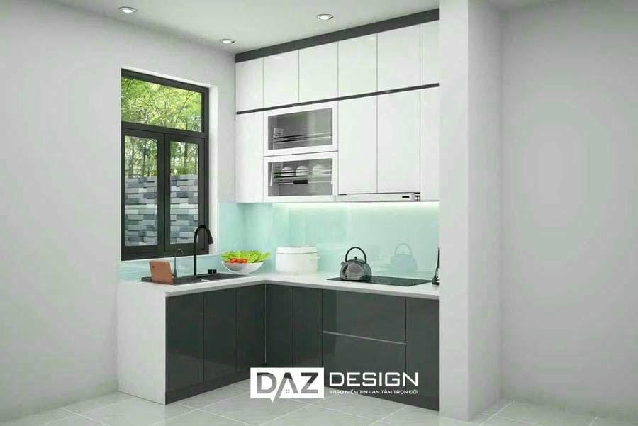 Tủ Bếp Mdf An Cường Cánh Phủ Melamine Daz-ac17