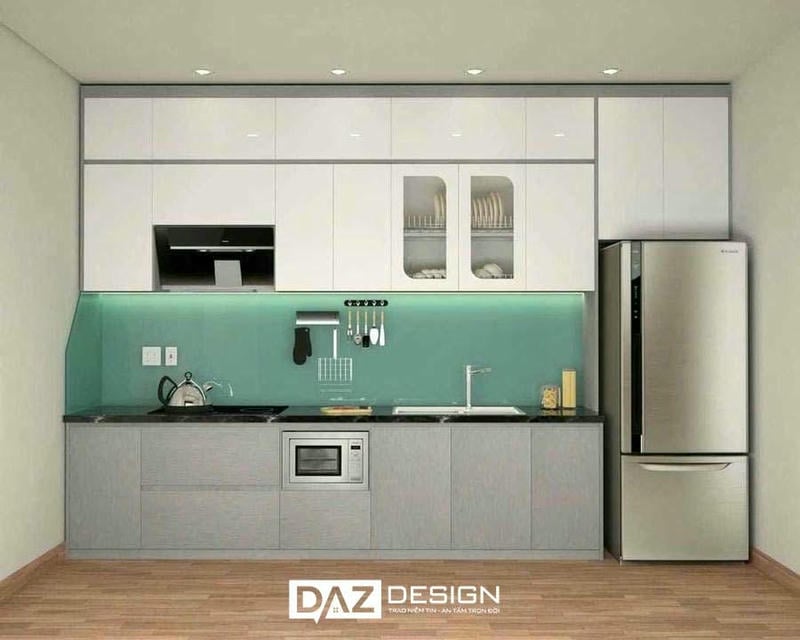 Tủ Bếp MDF Thái Lan Cánh Phủ Melamine DAZ-TL17