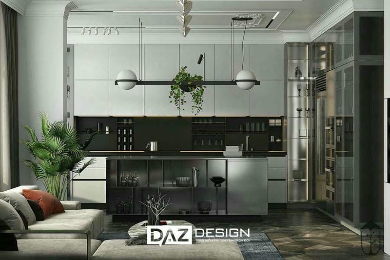 Tủ Bếp Mdf Phủ Melamine Daz-tl01 Cốt Gỗ Thái Lan Lõi Xanh