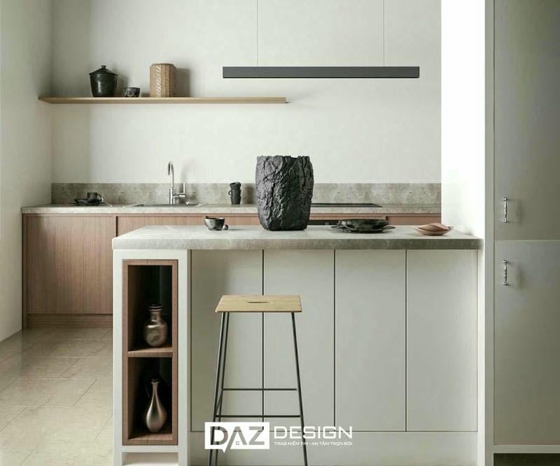 Tủ Bếp Mdf Phủ Melamine Daz-tl01 Cốt Gỗ Thái Lan Lõi Xanh