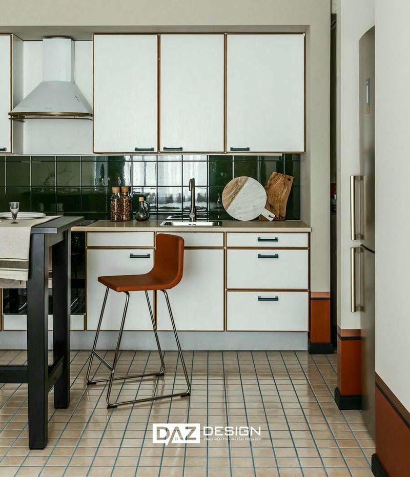Tủ Bếp Mdf Phủ Melamine Daz-tl01 Cốt Gỗ Thái Lan Lõi Xanh