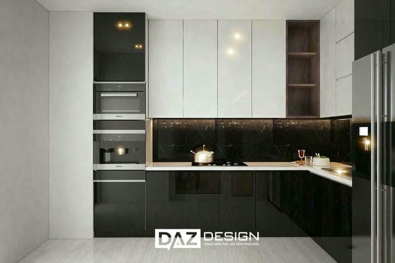Tủ Bếp Mdf Phủ Melamine Daz-tl01 Cốt Gỗ Thái Lan Lõi Xanh