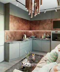 Tủ Bếp Mdf Phủ Melamine Daz-tl03 Cốt Gỗ Thái Lan Lõi Xanh 1