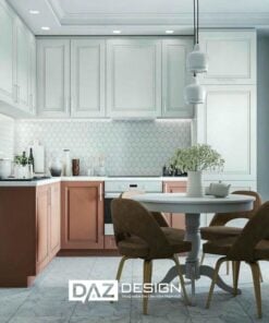Tủ Bếp Mdf Phủ Melamine Daz-tl05 Cốt Gỗ Thái Lan Lõi Xanh