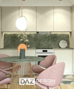 Tủ Bếp Mdf Phủ Melamine Daz-tl05 Cốt Gỗ Thái Lan Lõi Xanh