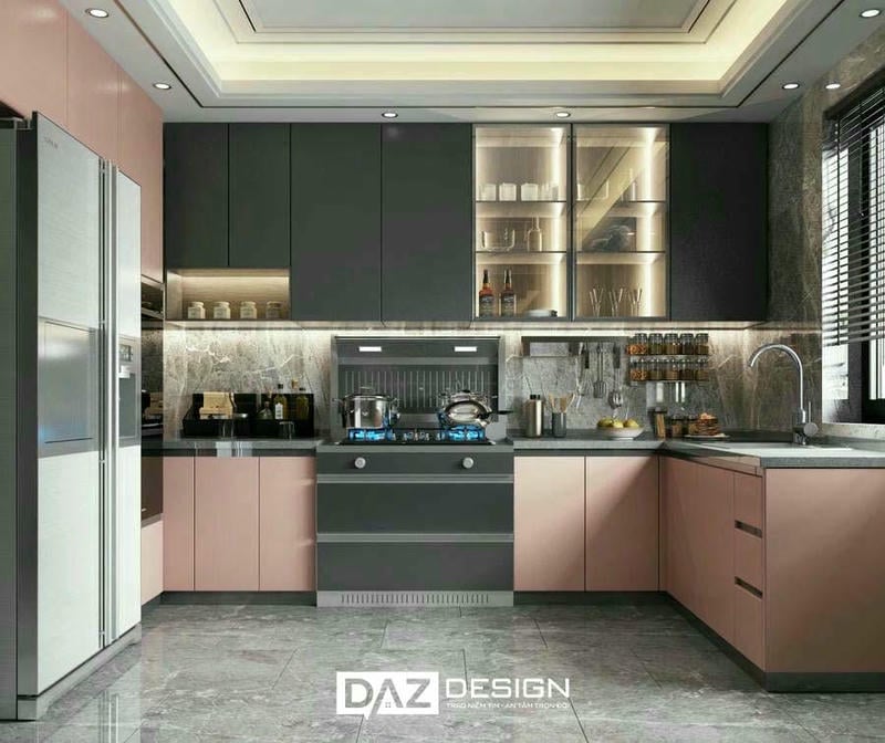 Cánh tủ phủ Acrylic – Bóng gương sang trọng, dễ lau chùi