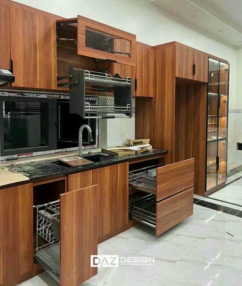 Tủ Bếp Mdf Thái Lan Cánh Phủ Melamine Daz-tl16