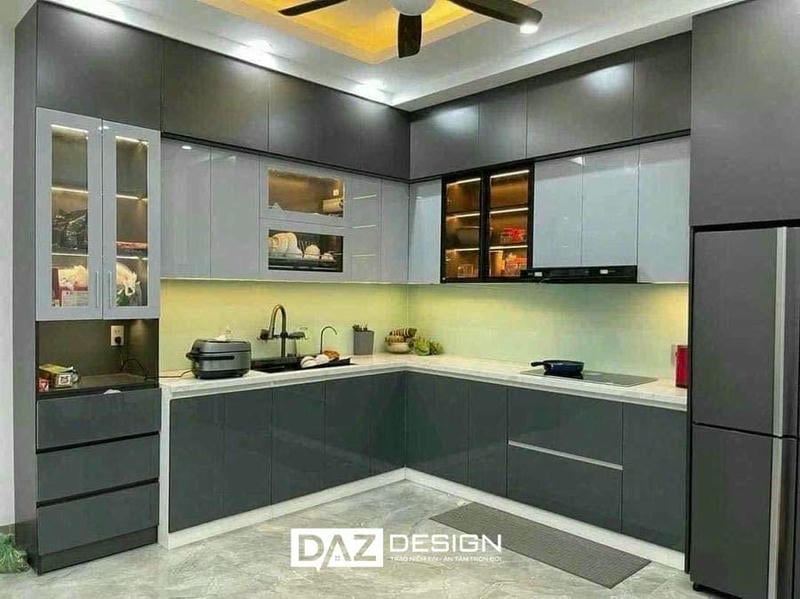 Tủ Bếp Mdf Thái Lan Cánh Phủ Melamine Daz-tl16