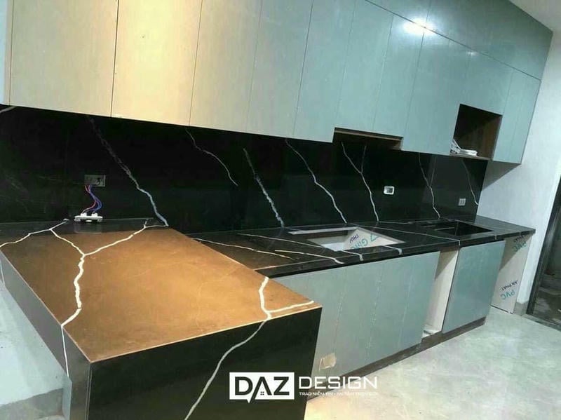 Tủ Bếp Mdf Thái Lan Cánh Phủ Melamine Daz-tl17