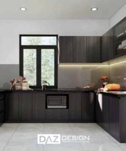 Tủ Bếp Mdf Thái Lan Cánh Phủ Melamine Daz-tl17