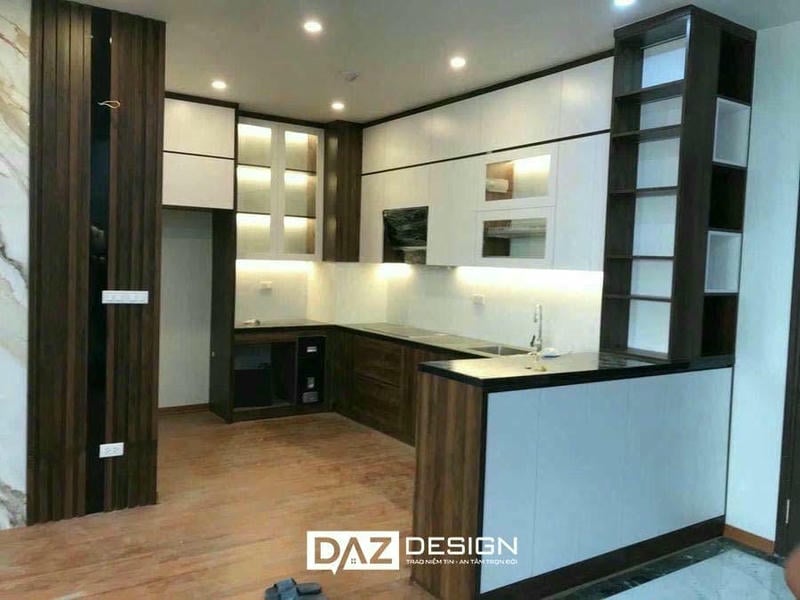 Tủ Bếp Mdf Thái Lan Cánh Phủ Melamine Daz-tl17