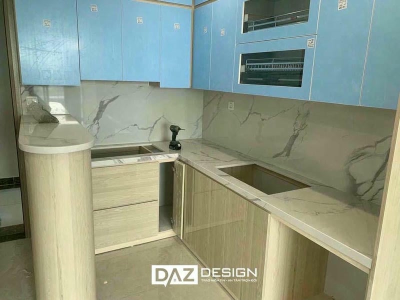 Tủ Bếp Mdf Thái Lan Cánh Phủ Melamine Daz-tl17