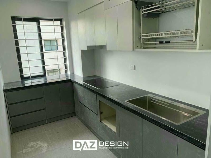 Tủ Bếp Mdf Thái Lan Cánh Phủ Melamine Daz-tl17