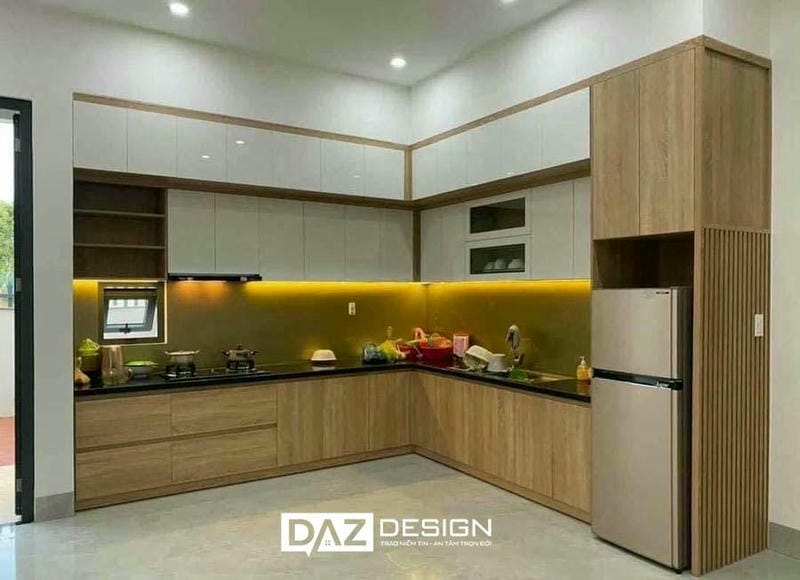 Tủ Bếp Mdf Thái Lan Cánh Phủ Melamine Daz-tl18