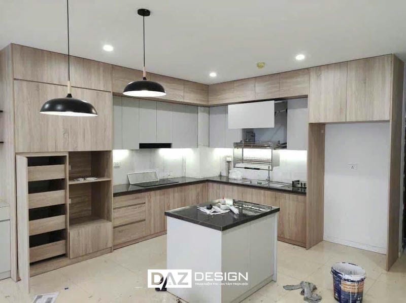 Tủ Bếp Mdf Thái Lan Cánh Phủ Melamine Daz-tl18