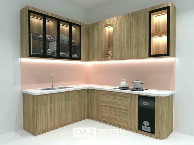 Tủ Bếp Mdf Thái Lan Cánh Phủ Melamine Daz-tl18