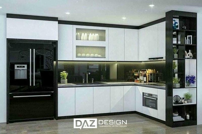 Tủ Bếp Mdf Thái Lan Cánh Phủ Melamine Daz-tl18