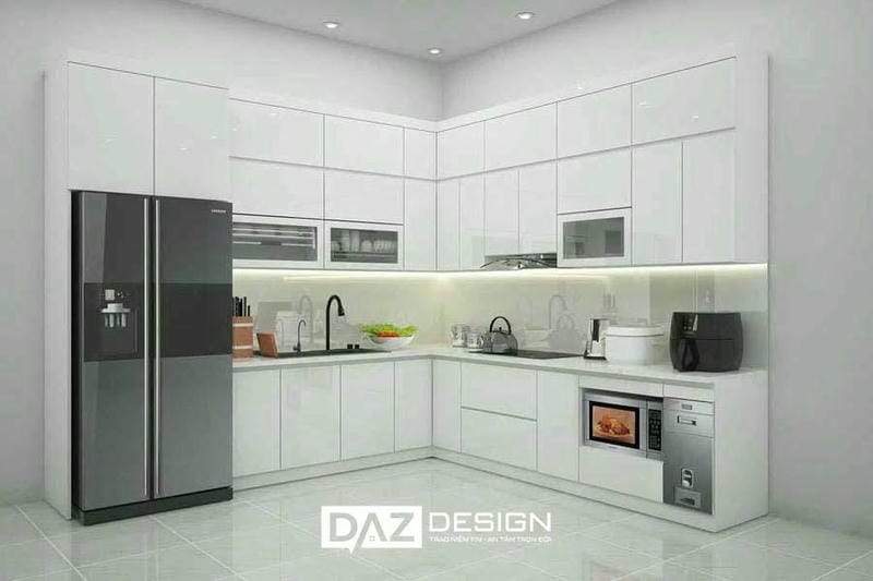 Tủ Bếp Mdf Thái Lan Cánh Phủ Melamine Daz-tl18