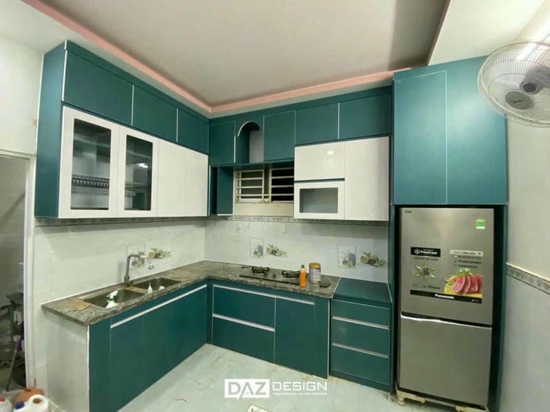 Tủ Bếp Mdf Thái Lan Cánh Phủ Melamine Daz-tl19