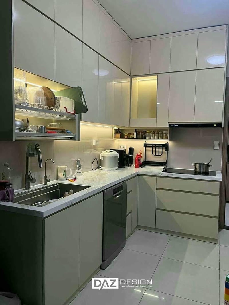 Tủ Bếp Mdf Thái Lan Cánh Phủ Melamine Daz-tl19