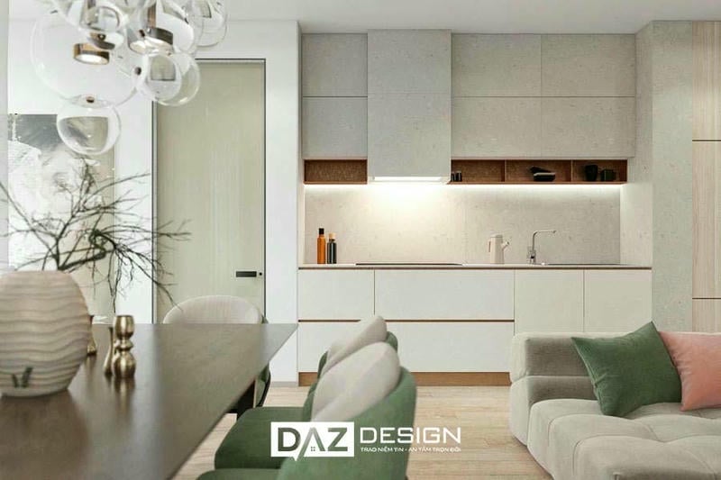 Tủ Bếp Melamine Daz-ac07 Cốt Gỗ Mdf An Cường Lõi Xanh