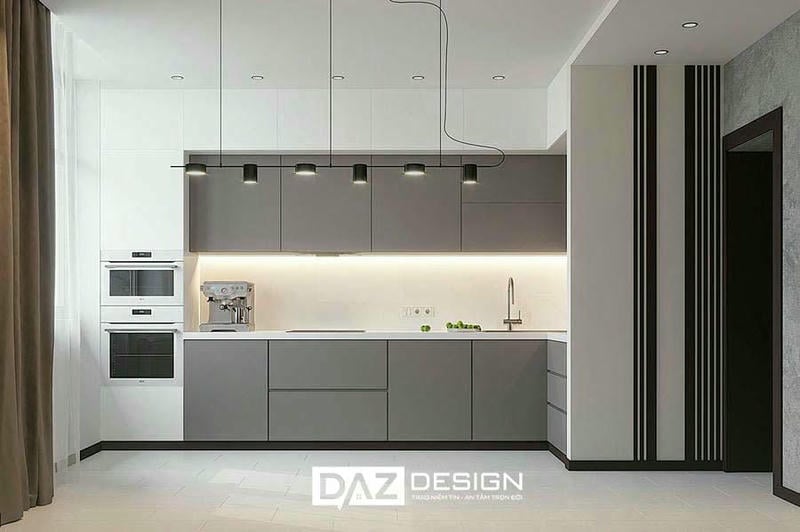 Phối hợp hài hoà giữa tủ bếp và nội thất liền kề