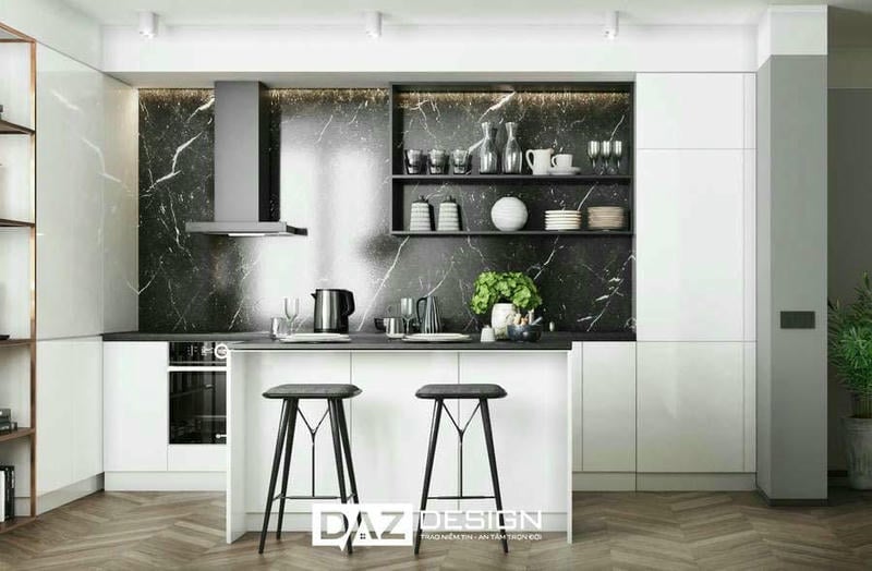 Tủ Bếp Melamine Daz-tl08 Cốt Gỗ Mdf Thái Lan Lõi Xanh