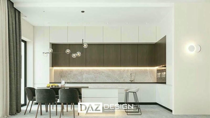 Tủ Bếp Melamine Daz-tl08 Cốt Gỗ Mdf Thái Lan Lõi Xanh