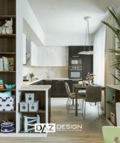 Tủ Bếp Melamine Daz-tl08 Cốt Gỗ Mdf Thái Lan Lõi Xanh